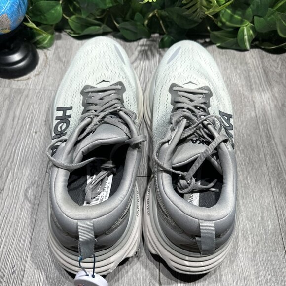 Hoka One One Bondi 8 Gray Men’s Size 10.5 4E X-Wide Shoes Running 1127955 SHMS main image 10